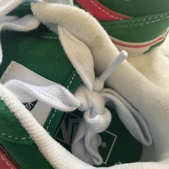 Vans Classic Green and White Sneakers - Picture 8 of 10